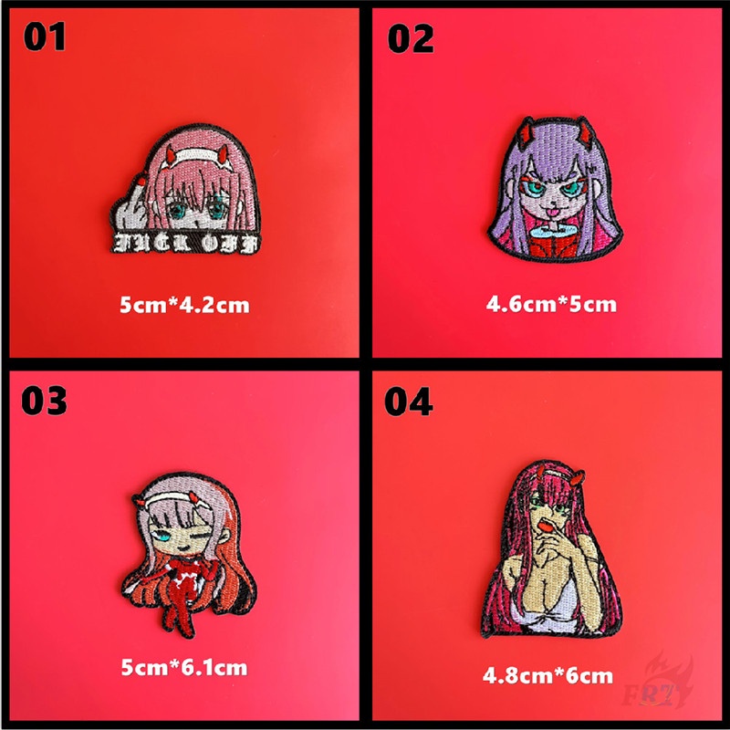 ☸ Miếng Dán Tự Dính Zero Two CODE: 002 - DARLING In The FRANXX ☸ 1 Miếng Dán Ủi Quần Áo Hình Nhân Vật Anime