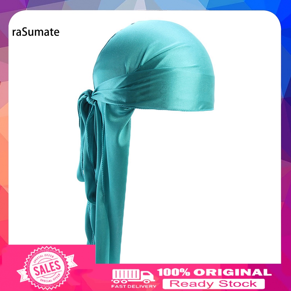 < Rasumate > Mũ Turban Vải Lụa Đuôi Dài Thoáng Khí Thời Trang Đi Xe Đạp / Cướp Biển Unisex