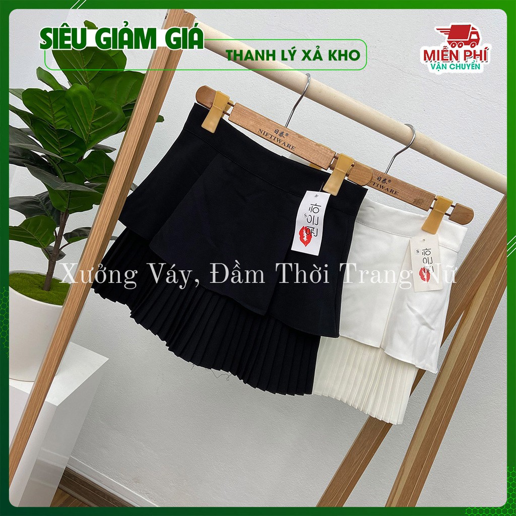 ✅Ảnh thật 100% ✅🎯🎯 Chân váy xếp ly ngắn xòe sang chảnh ( xếp ly 1 tầng)🍀 | BigBuy360 - bigbuy360.vn