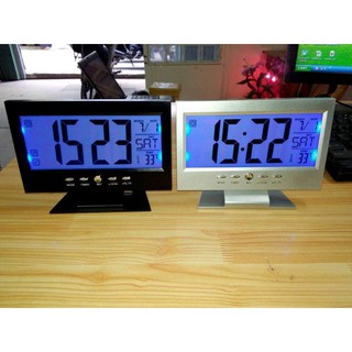 Đồng hồ báo thức lcd ms8082, báo nhiệt độ phòng