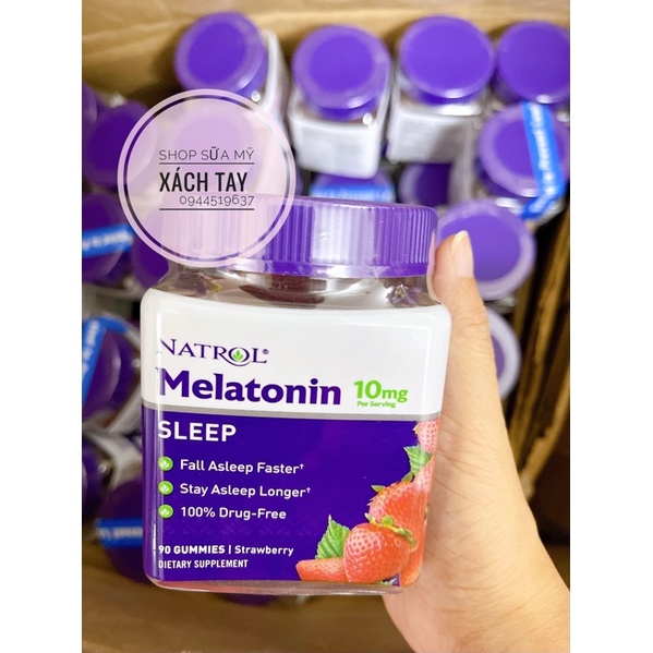 Kẹo dẻo Gummy hỗ trợ ngủ ngon Natrol melatonin gummies kẹo ngủ ngon melatonin