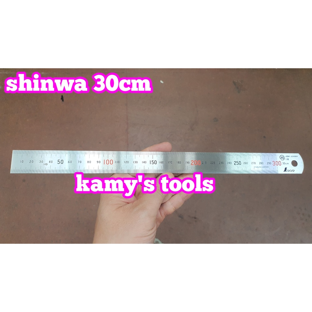 Thước lá Shinwa inox 0-300mm model 14028, thước lá 30cm