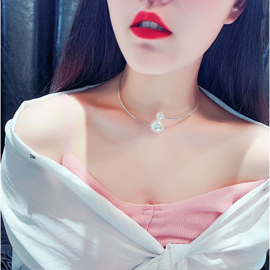 Vòng cổ nữ dạng kiềng đính đá cao cấp mẫu mới