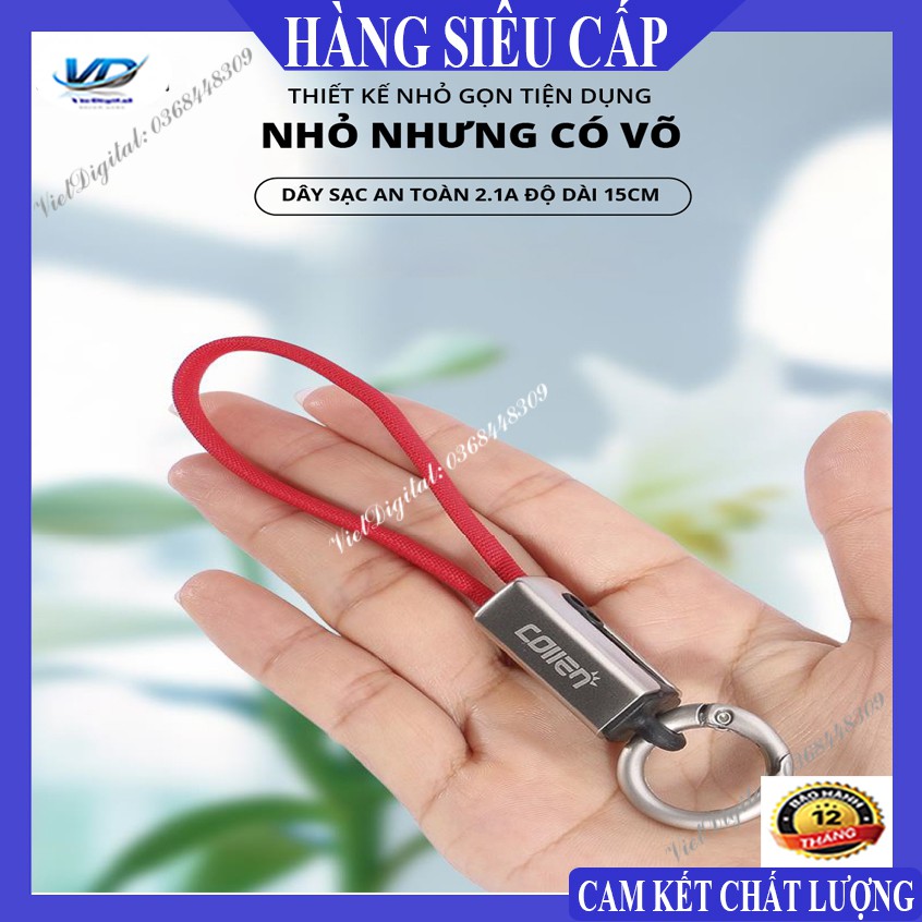 Dây sạc nhanh dáng móc khoá,Chuyên dụng cho IPcó thể truyền tải dữ liệu[BH 6 tháng]