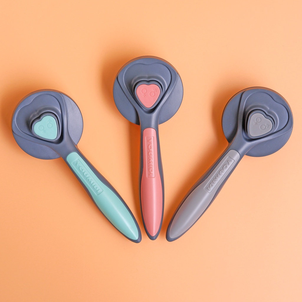 Lược chải lông mèo có nút bấm cao cấp Donut PetX