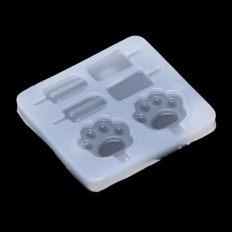 Khuôn silicon làm đồ trang sức hình que kem và kem chân mèo đáng yêu