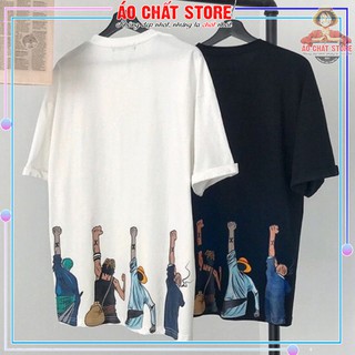 (VIDEO) Áo thun One Piece tay lỡ unisex siêu chất | Áo Luffy tay lỡ form rộng đẹp AC4