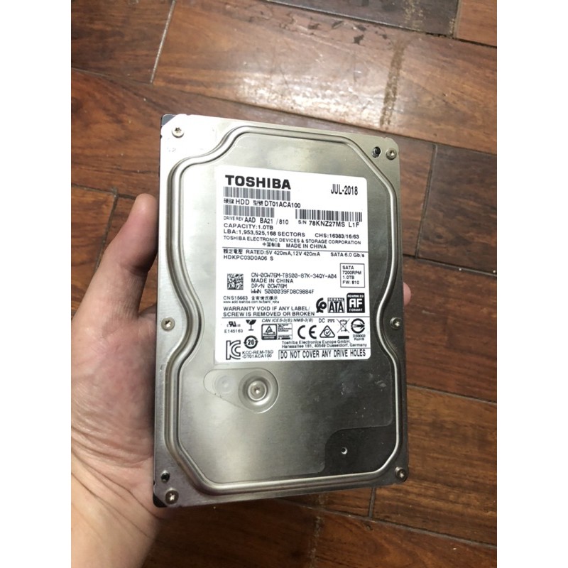 Ổ cứng Toshiba 1TB ít dùng bh 1 tháng