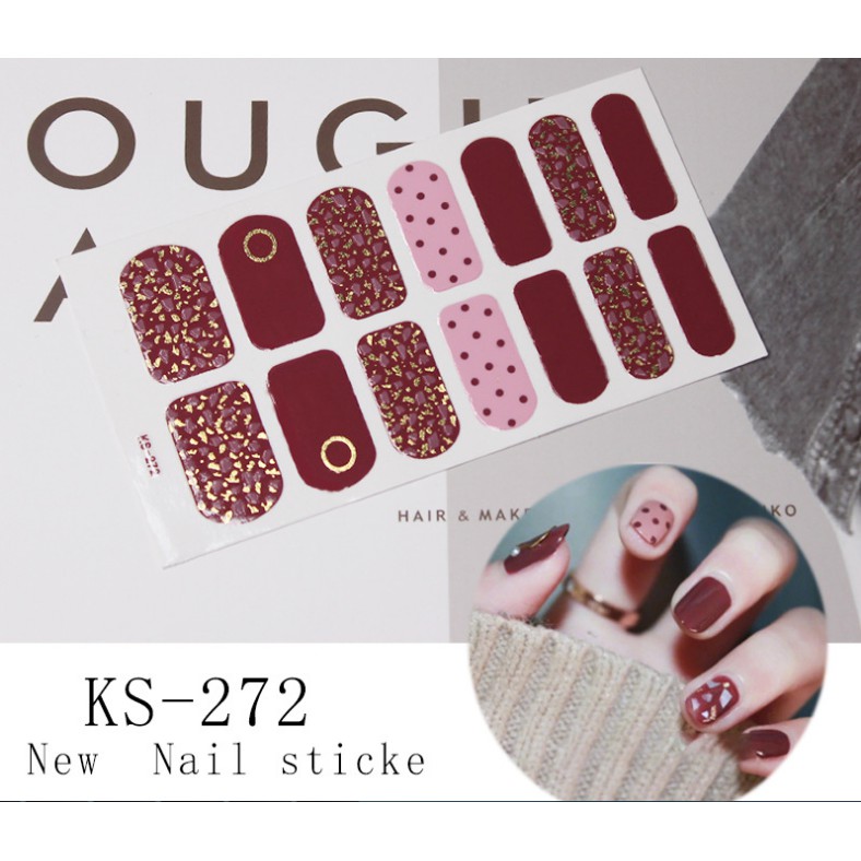 Nail sticker dán móng tay 3D , chống nước thời trang chất lượng cao (27)