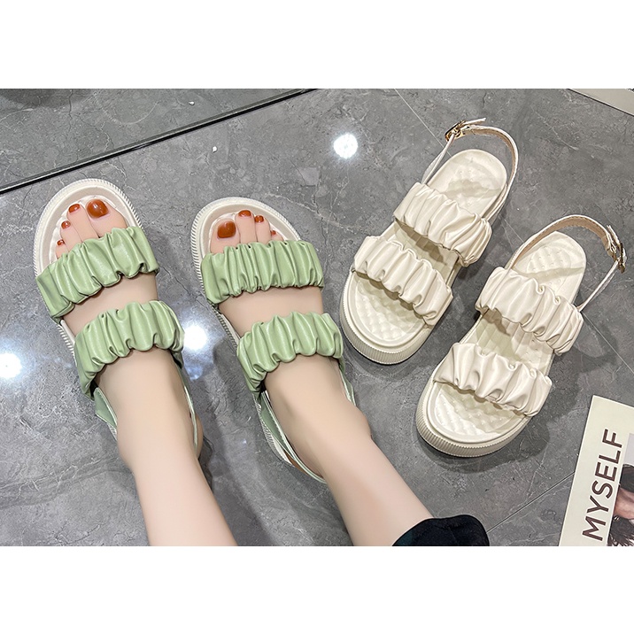 SANDAL HAI QUAI BÈO TRẮNG, XANH