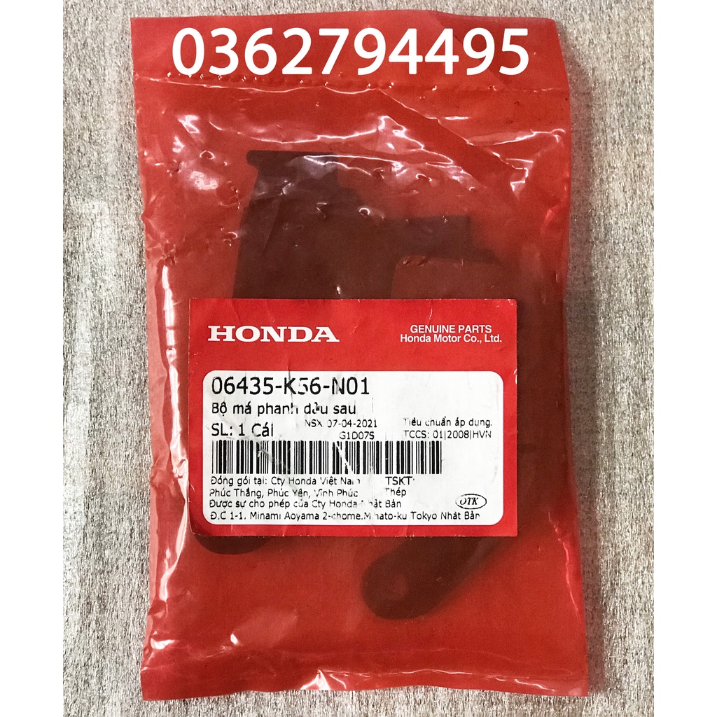 Combo Má phanh/ Bố thắng TRƯỚC và SAU Winner v1/Winner X/Winner V3  Zin chính hãng Honda