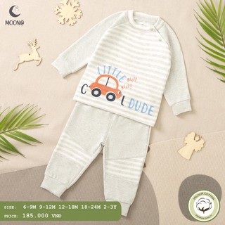 Bộ nỉ moon dài tay cho bé