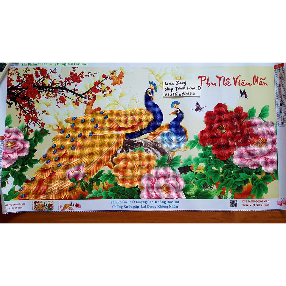 Tranh đá PHU THÊ VIÊN MÃN(đã đính)94*50cm