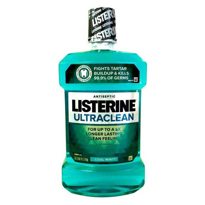 Nước Súc Miệng Listerine Ultraclean Antiseptic Cool Mint 1,5 lít