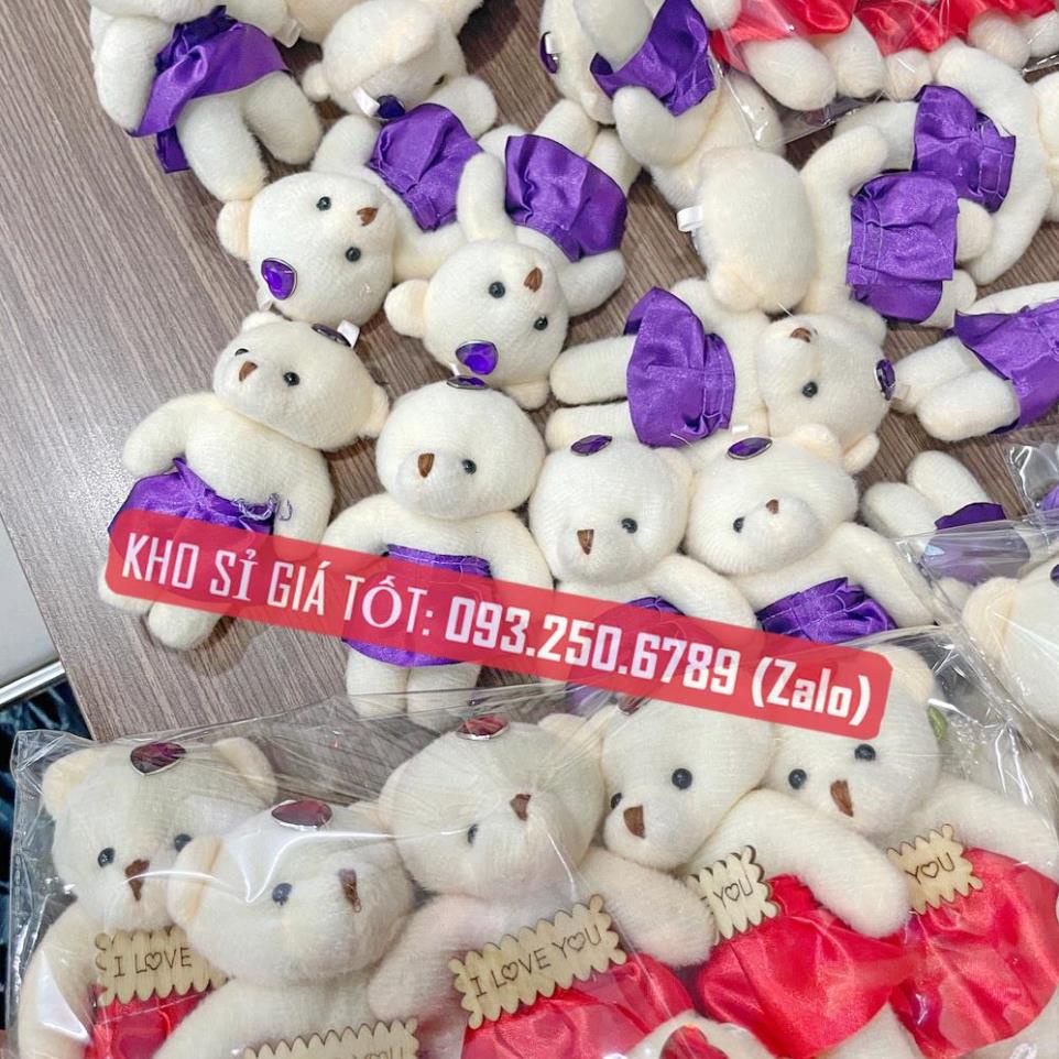 Combo 10 gấu bông mặc váy xinh xắn mềm mại làm quà tặng, nhiều mẫu