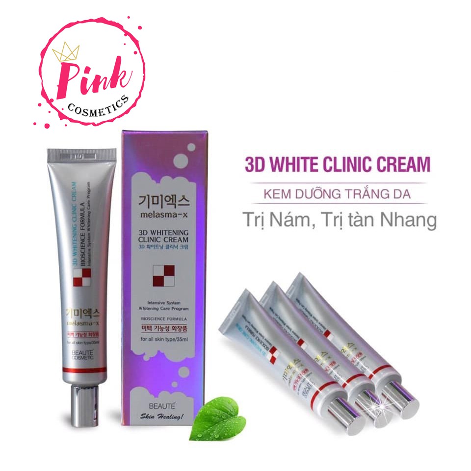Kem dưỡng trắng giúp ngừa Nám,Tàn Nhang Melasma-X 3D Whitening Clinic Cream