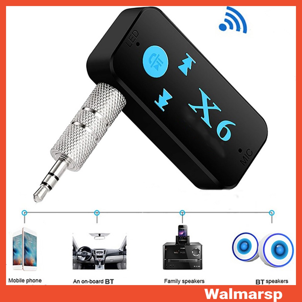 Thiết Bị Nhận Tín Hiệu Âm Thanh Bluetooth Không Dây X6 Jack 3.5mm Cho Xe Ô Tô