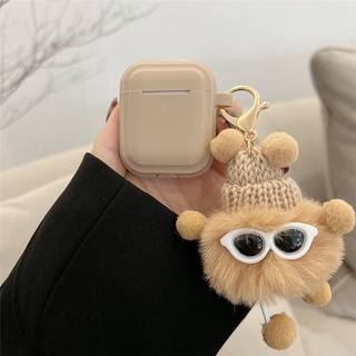 Vỏ bảo vệ hộp sạc tai nghe Airpods 1 2 3 hình quái vật nhồi bông bằng silicon mềm gắn móc khóa 2021