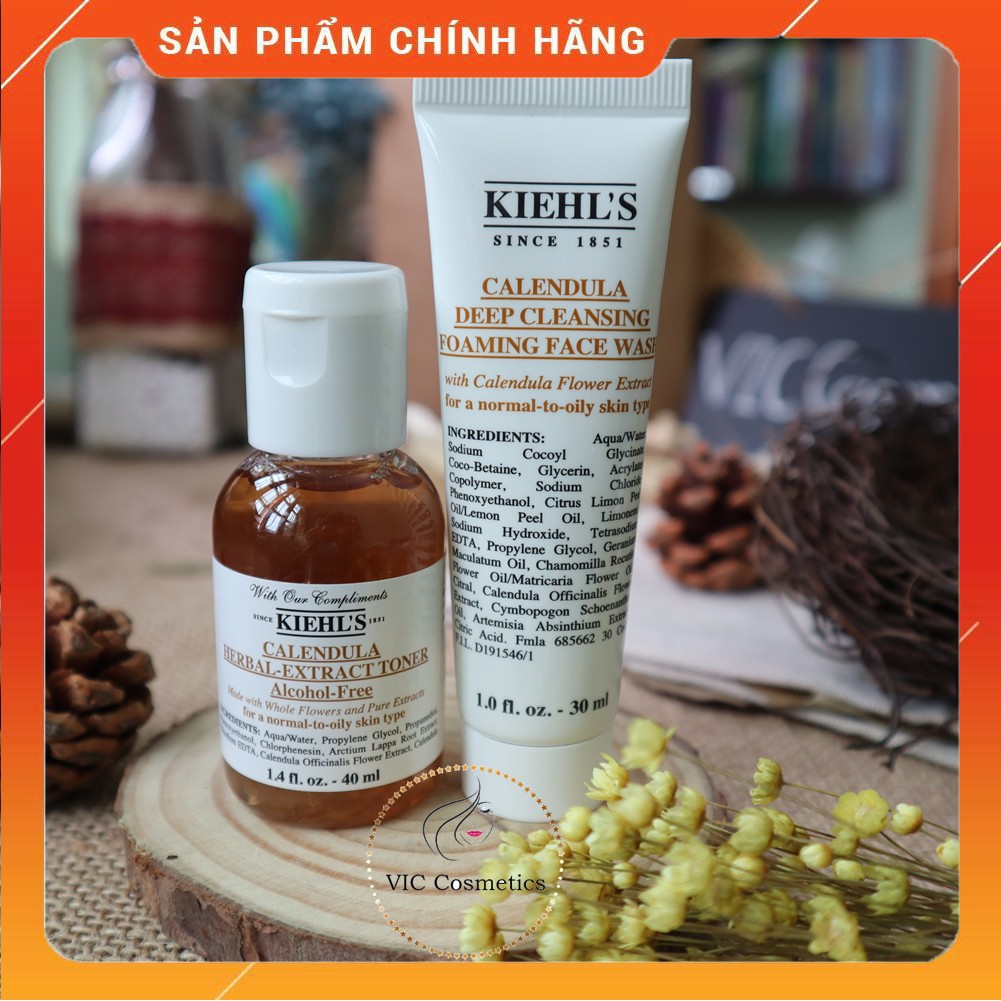 Set dưỡng da hoa cúc Kiehl's dịu nhẹ dành cho da dầu, mụn và da nhạy cảm 4 món