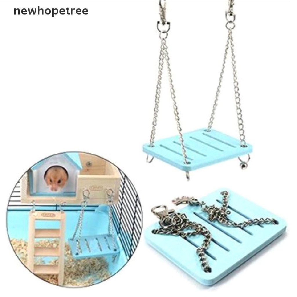 Xích Đu Đồ Chơi Bằng Gỗ Nhiều Màu Sắc Siêu Thú Vị Dành Cho Chim Vẹt / Chuột Hamster