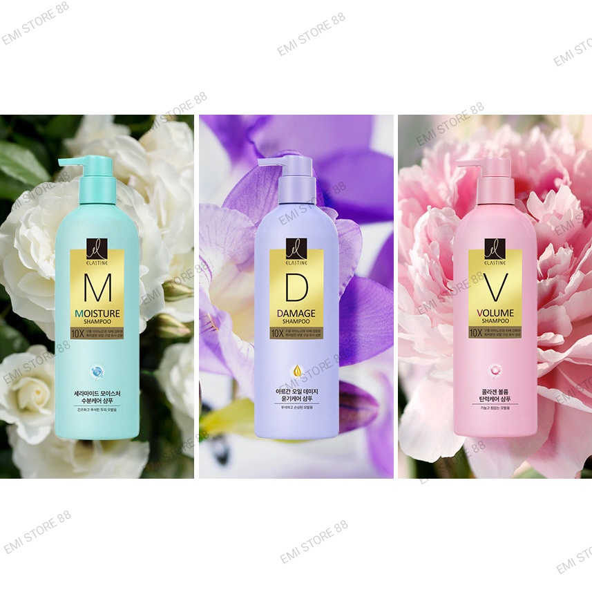 Dầu Gội/ Dầu Xả Chăm Sóc Tóc Hương Nước Hoa - Ngăn Rụng Tóc, Giúp Tóc Suôn Mượt, Bồng Bềnh Hàn Quốc Elastine 10X 680ml