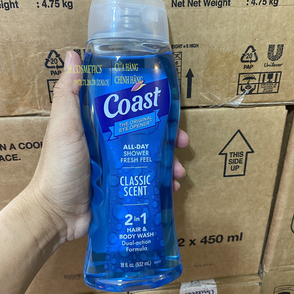 Tắm gội Coast Mỹ 532ml