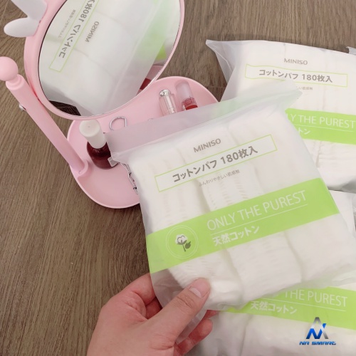 Bông Tẩy Trang Miniso Loại 180 Miếng Dày Dặn