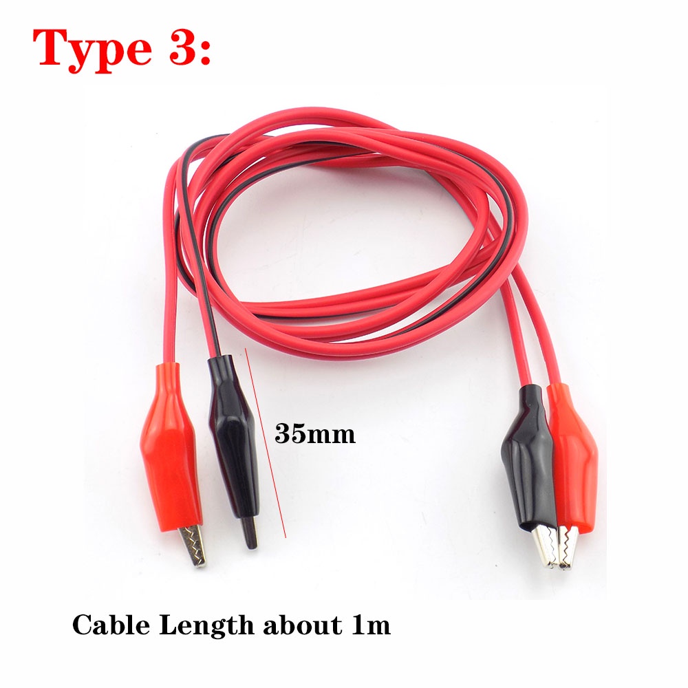 Jumper dây điện tự làm nguồn cung cấp cá sấu cilps đến cáp kiểm tra cắm usb nam nữ jack kép đầu dò kẹp cá sấu fvn