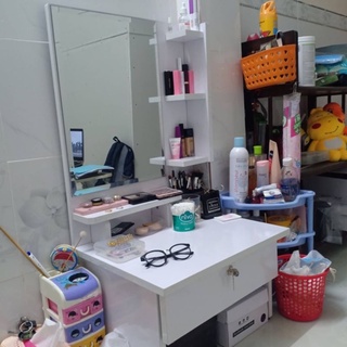 Bàn trang điểm ngồi Bệt màu trắng nhựa Đài Loan (Chỉ giao HCM)