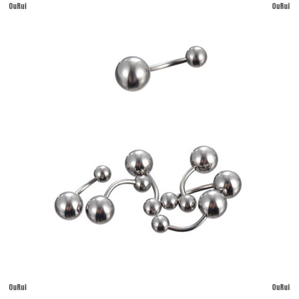 Bộ Khuyên Lưỡi Bằng Thép Không Gỉ Cá Tính Thời Trang