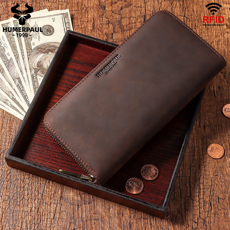 Humerpaul Ví Dài Sức Chứa Lớn Đựng Thẻ Tín Dụng rfid bp816 Dành Cho Nam Và Nữ