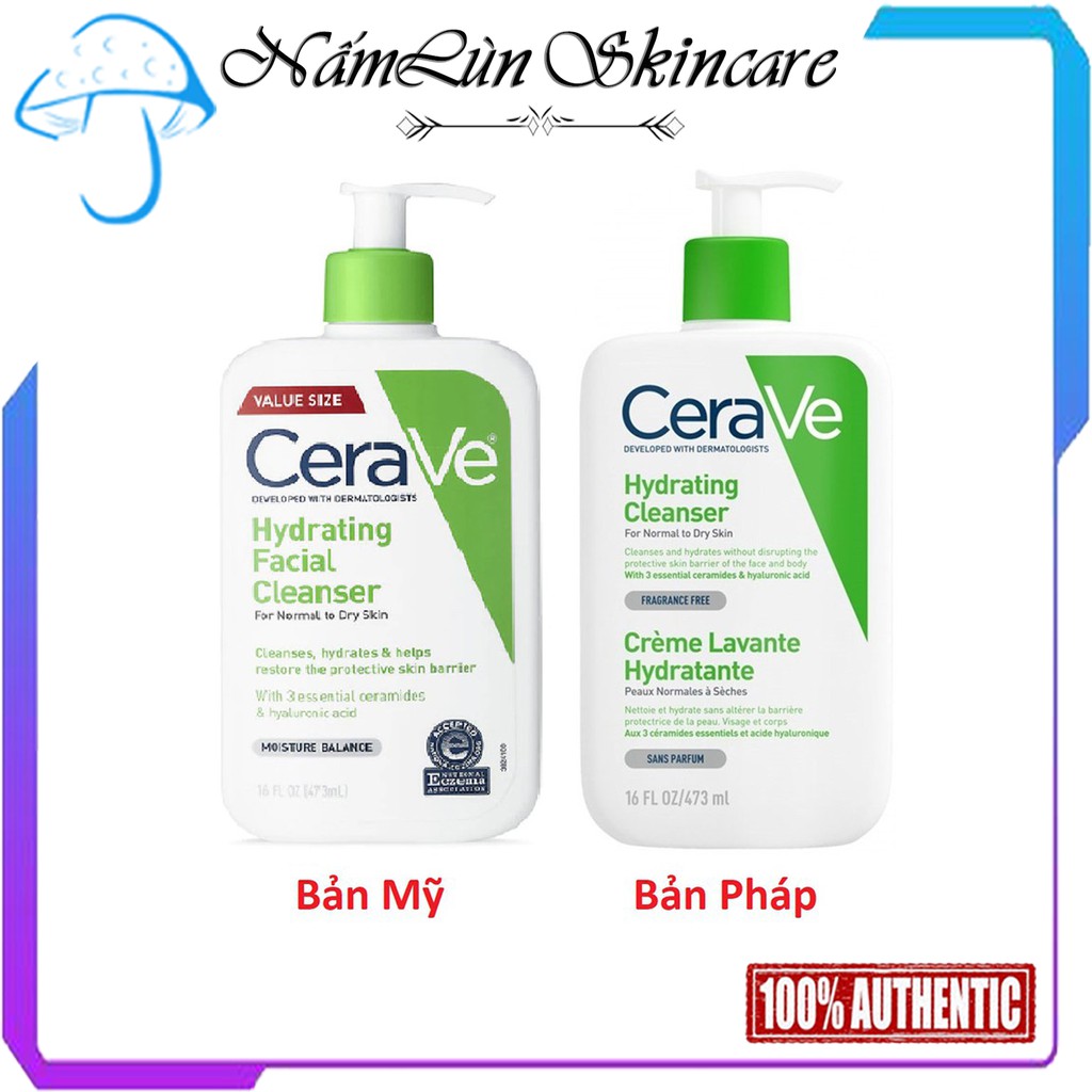 Sữa rửa mặt Cerave đủ size đủ loại - CeraVe Facial Cleanser [BILL MỸ - PHÁP]