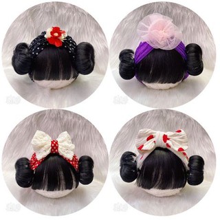 Turban gắn tóc giả cho bé