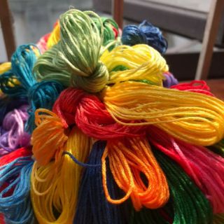 Set chỉ thêu cotton đẹp 100 màu