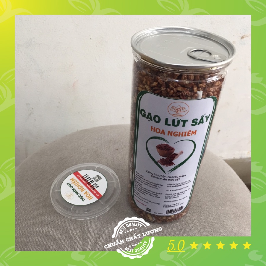 Gạo lứt sấy Mè HOA NGHIÊM - Ăn kiêng, Giảm cân Ngon Giòn, Sạch & Đảm bảo - Hũ 300gram - HSD 6 tháng - STHP | BigBuy360 - bigbuy360.vn