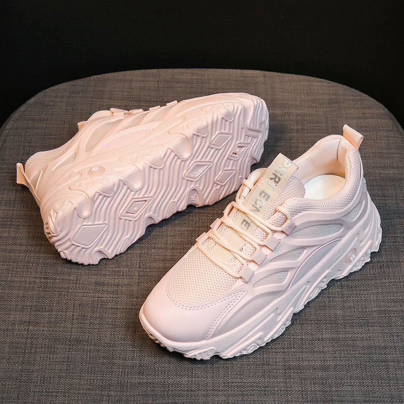 Giày thể thao nữ, giày sneaker ulzzang độn đế cao phối lưới trẻ trung năng động F109