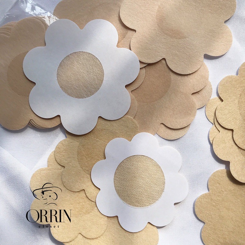 [Có sẵn] Miếng dán ngực Set 10 miếng dán nhũ hoa dán ngực vải lụa đi biển siêu chắc ~ ORIN ORRIN CLOSET