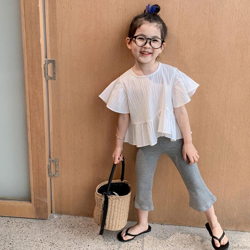 Quần Legging Mỏng Ống Loe Thời Trang Mùa Hè Hàn Quốc Cho Bé Gái 1-6 Tuổi