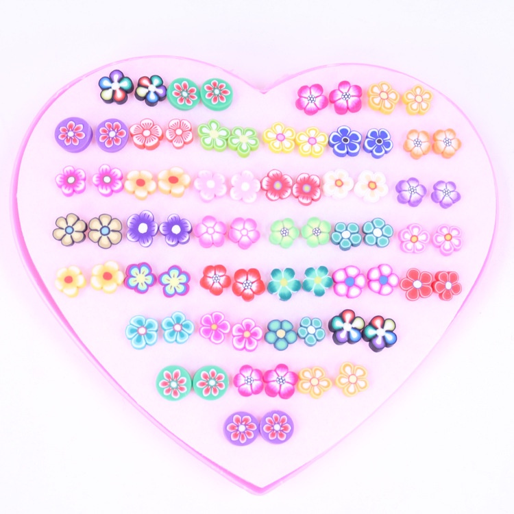 Set 36 Khuyên Tai Tạo Hình Đồ Gốm Thời Trang Cho Nữ