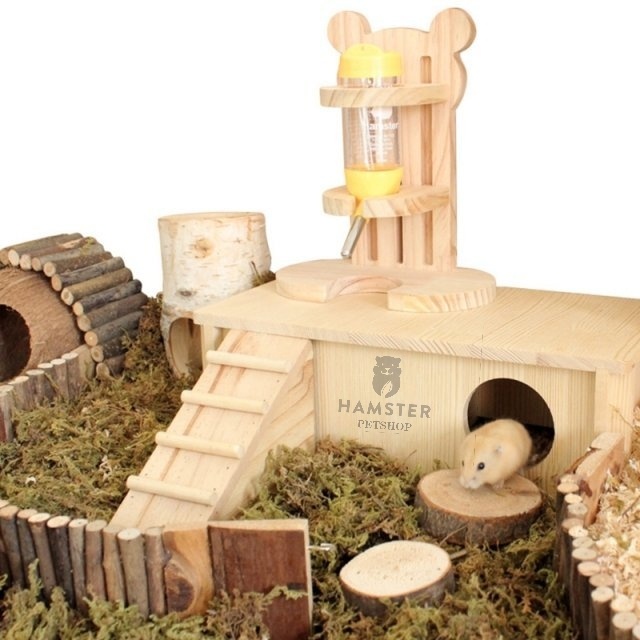 Đế bình nước gỗ cho Hamster (ko kèm bình)