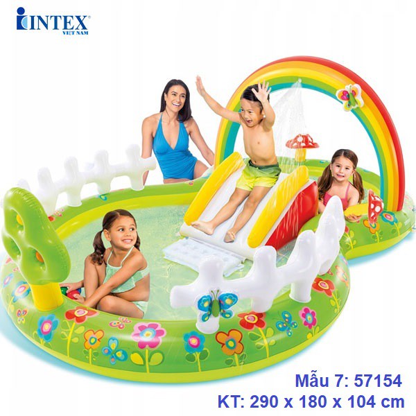 [LIFEMALL25015 - 12% đơn 250K] Bể bơi phao cầu trượt INTEX mẫu mới 2021 đủ mẫu