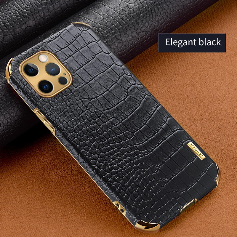 Ốp điện thoại hoa văn da cá sấu chống sốc thích hợp cho Iphone 13 11 Pro 12 Pro Max