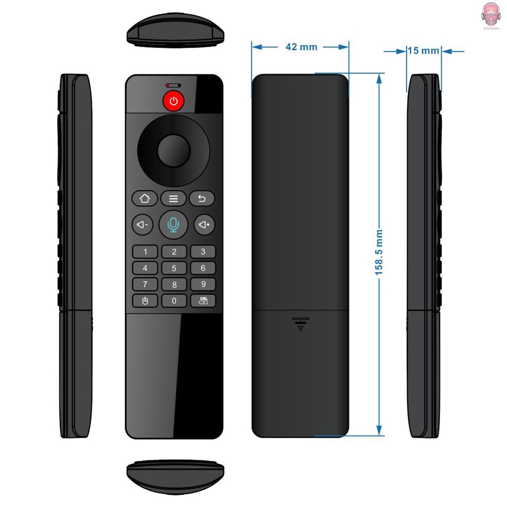 Thiết Bị Điều Khiển Từ Xa TZ06 2.4G Mini USB Không Dây Kèm Đầu Vào Âm Thanh Cho Android TV Box HTPC Mini PC