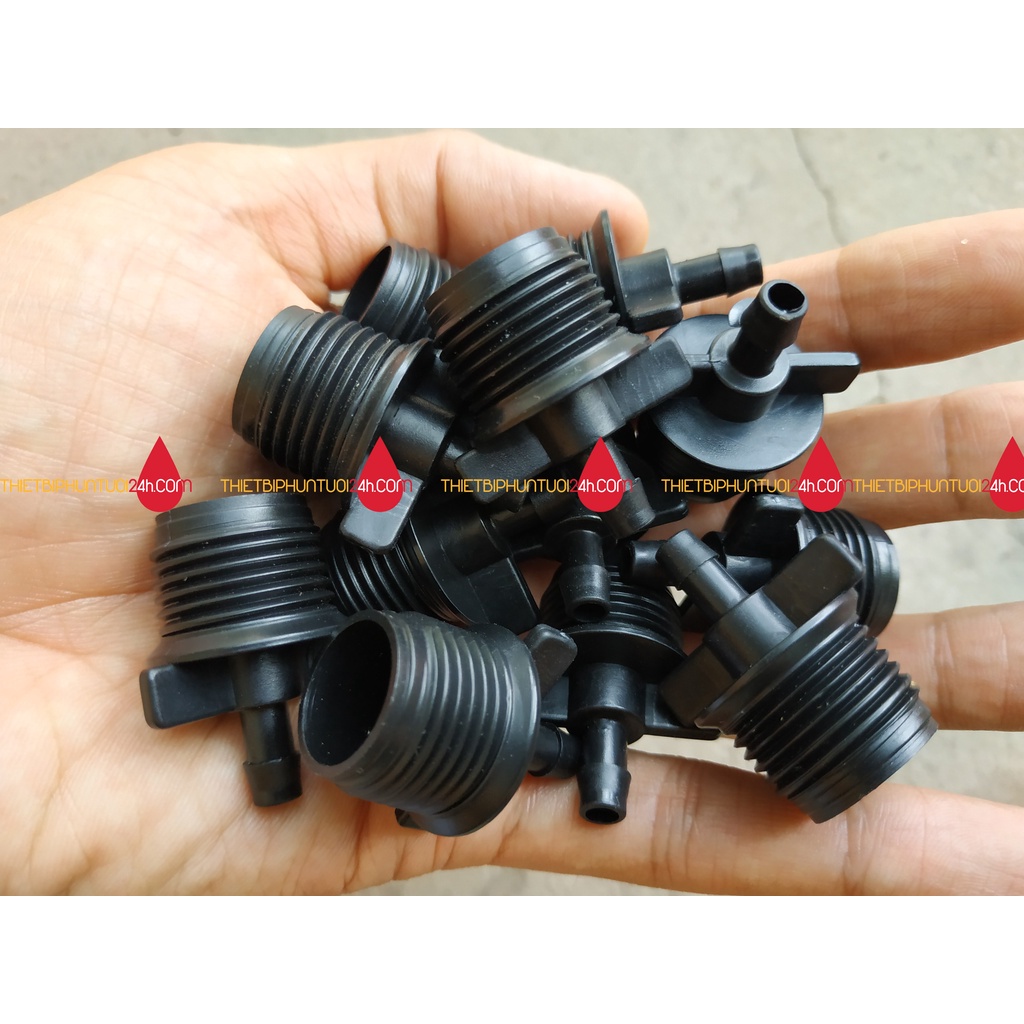 Đầu ren chuyển từ ống nhựa PVC 21mm ra ống khí nén ống phun sương 8mm - MHL