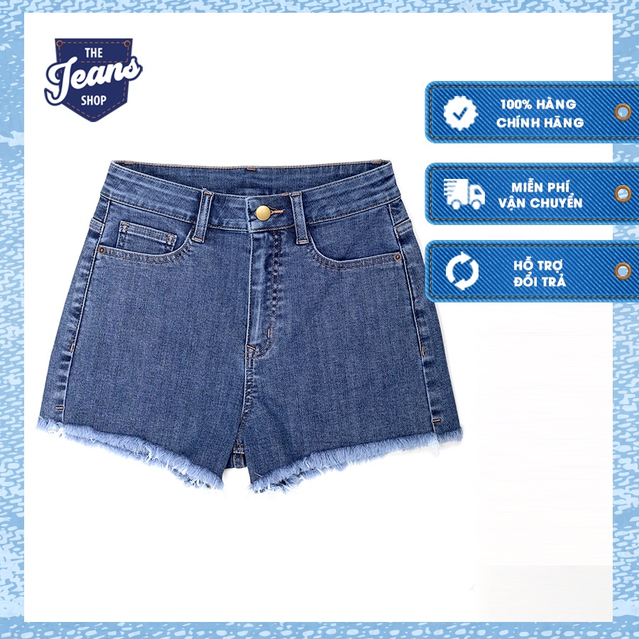 Quần Short Jean Nữ Thời Trang Rách Gấu Tua Rua Chất Vải Cotton Dáng Rộng VNXK mã DWD2153005