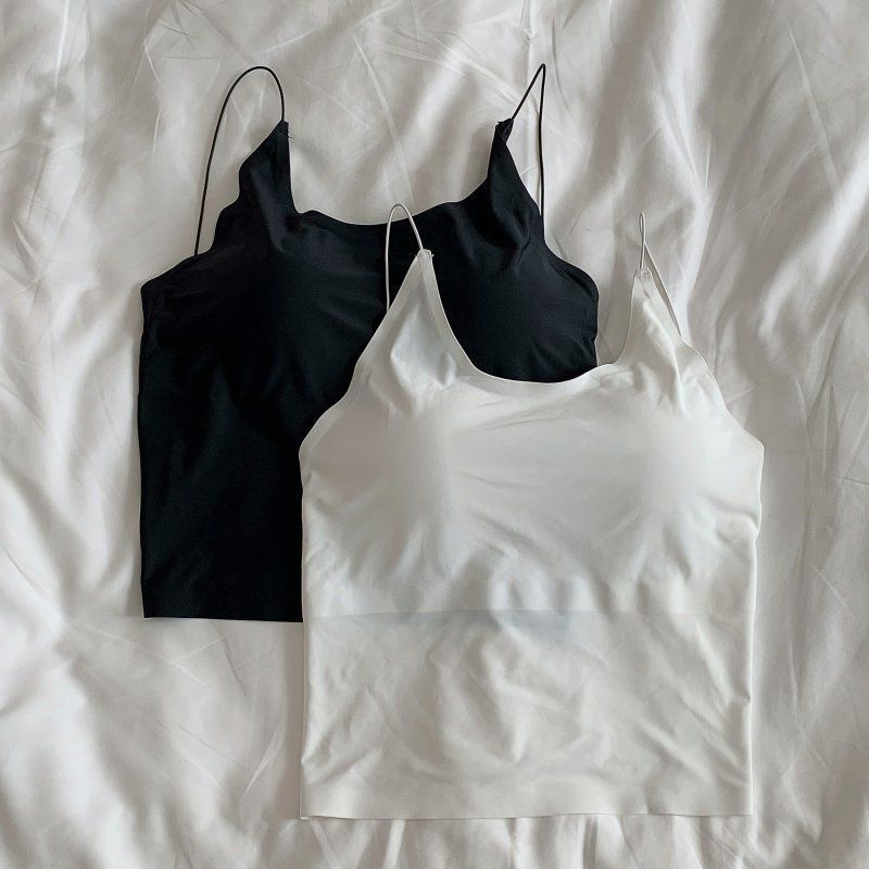 Áo Lót Lụa Lạnh Không Đường May Hở Lưng Có Đệm Ngực Gợi Cảm Mùa Hè Hàng Mới