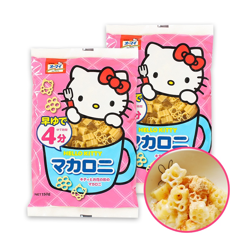 Mì nui dinh dưỡng hình hoa và Hello Kitty Nhật Bản cho bé 150g