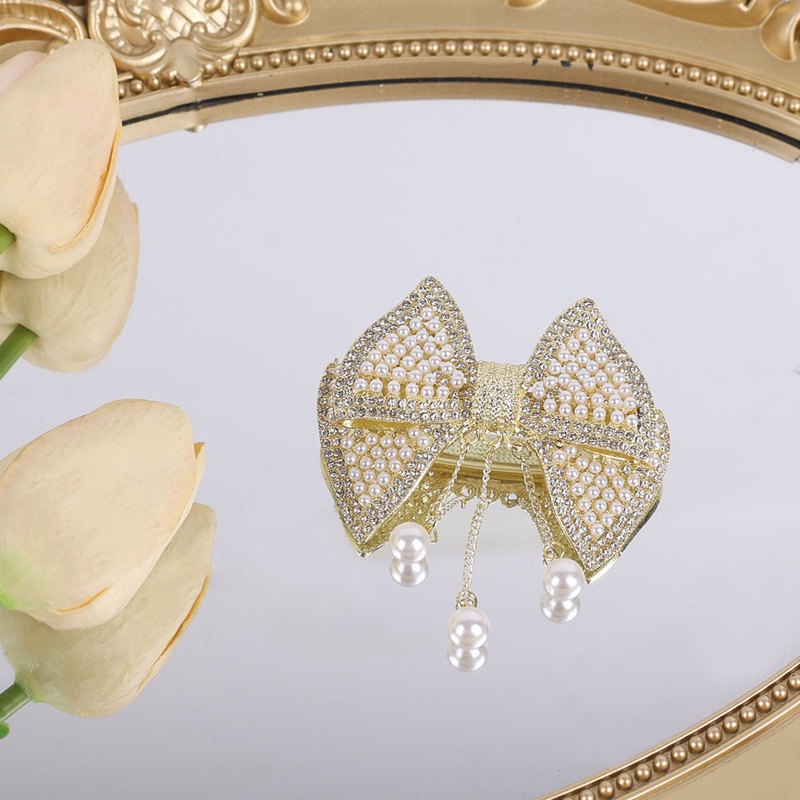 Kẹp Tóc Đính Ngọc Trai Thời Trang Cho Nữ