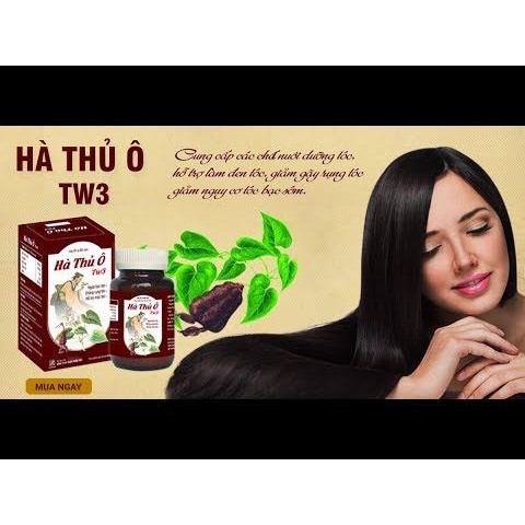 [ Mua 5 tặng 1 hộp Hà thủ ô 30 viên] HÀ THỦ Ô TW3 lọ 60 viên