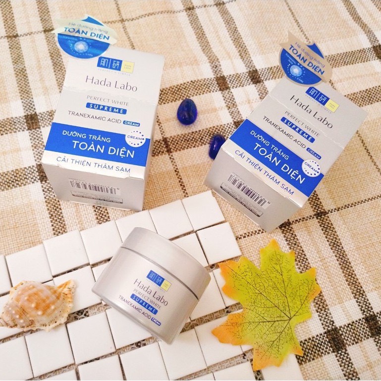 Kem dưỡng trắng da toàn diện Hada Labo Perfect White Supreme Cream 50g cải thiện thâm sạm , làm mờ nám và tàn nhang